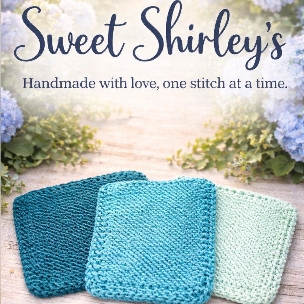 🩵Coastal Blues Collection🩵 - Bundle of 3 Blue Dish Cloths